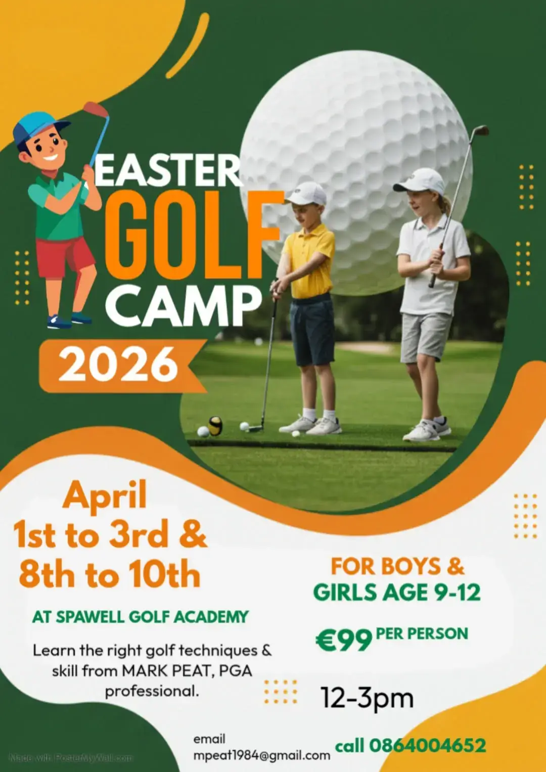 Mark Peat Golf coaching poster